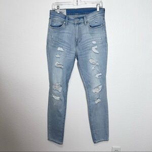 H&M Jeans Mens size 30 skinny Coupe Moulante Light Wash Distressed H
